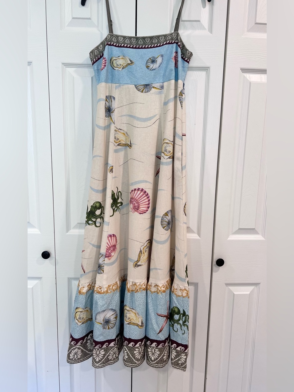 Viral 🐚 Caroline Constas Sea Print Maxi Dress - Picture 5 of 10